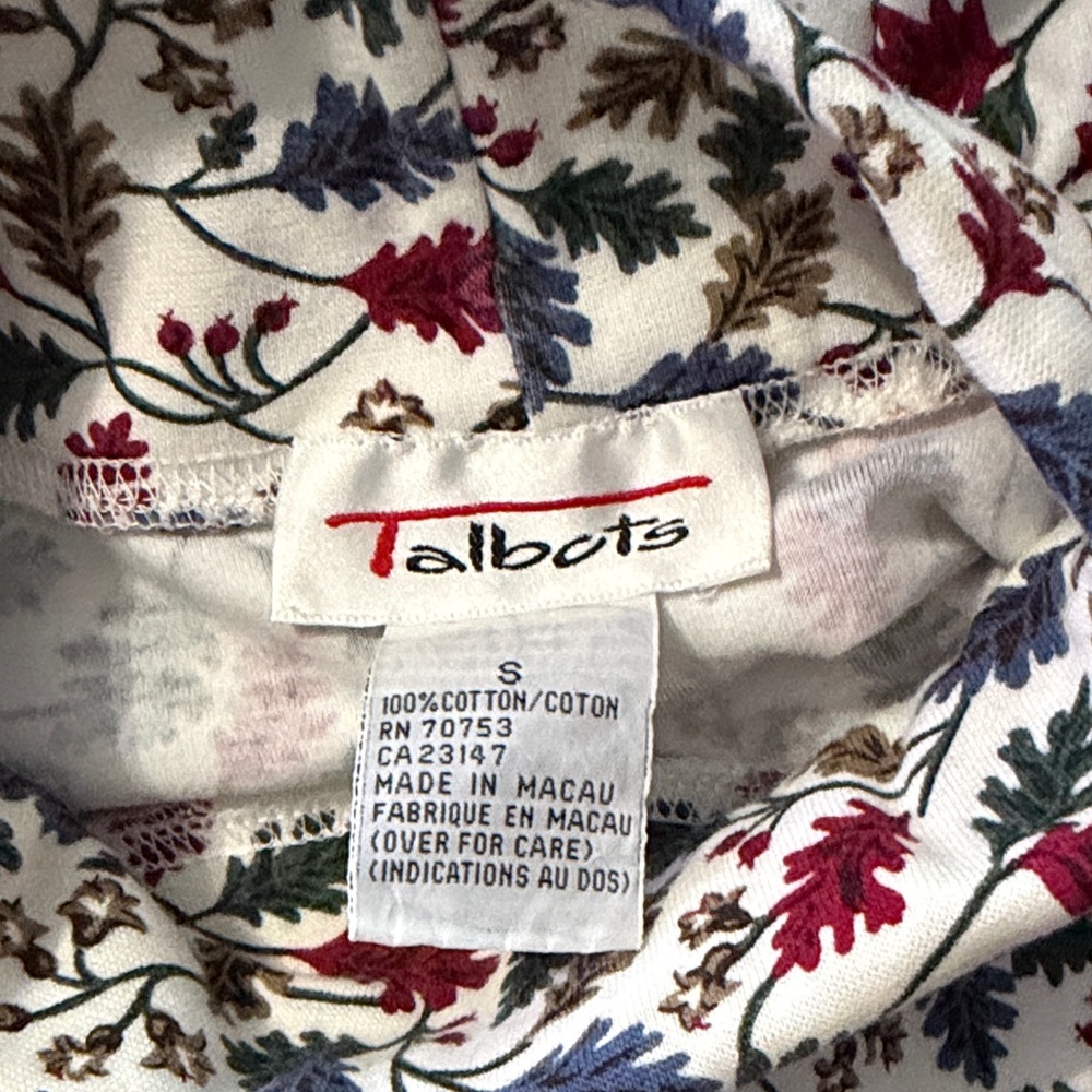 Talbots Multicolor Leaf Turtleneck - image 5